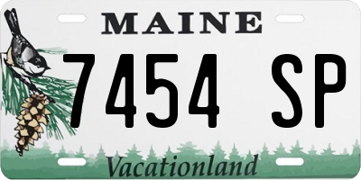 ME license plate 7454SP