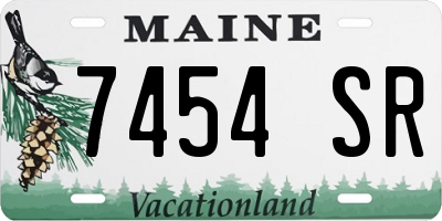 ME license plate 7454SR