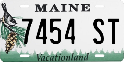 ME license plate 7454ST