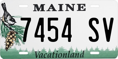 ME license plate 7454SV