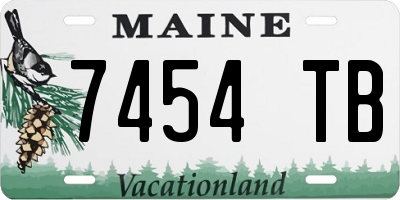 ME license plate 7454TB
