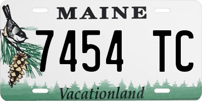 ME license plate 7454TC