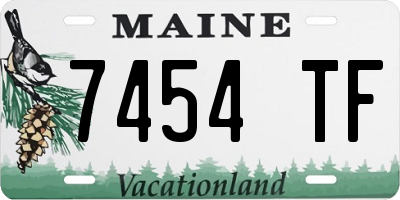 ME license plate 7454TF