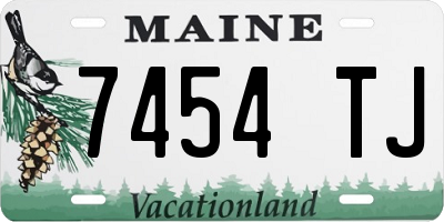 ME license plate 7454TJ