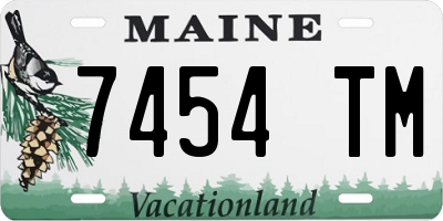 ME license plate 7454TM