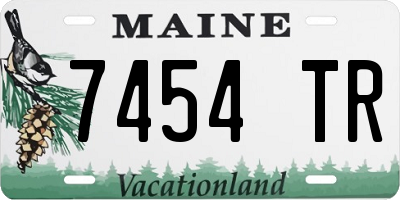 ME license plate 7454TR
