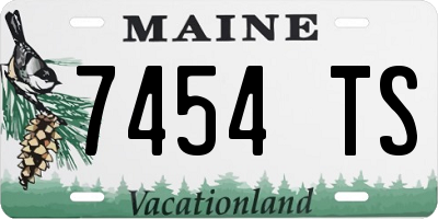 ME license plate 7454TS