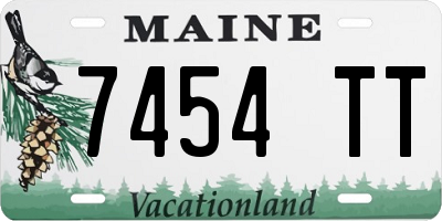 ME license plate 7454TT