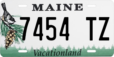 ME license plate 7454TZ