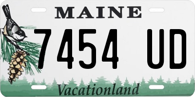 ME license plate 7454UD