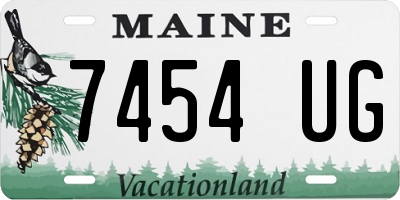 ME license plate 7454UG