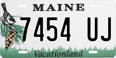 ME license plate 7454UJ