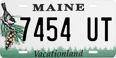 ME license plate 7454UT