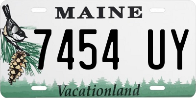 ME license plate 7454UY