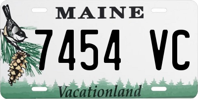 ME license plate 7454VC