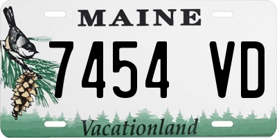 ME license plate 7454VD