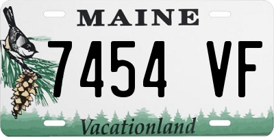 ME license plate 7454VF