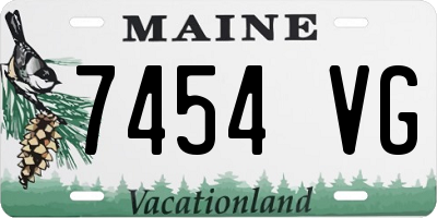 ME license plate 7454VG