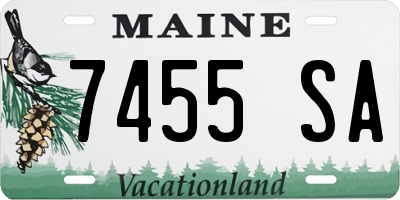 ME license plate 7455SA