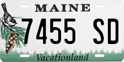 ME license plate 7455SD