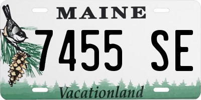 ME license plate 7455SE