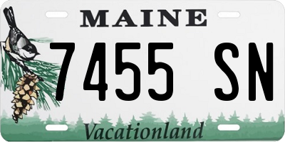 ME license plate 7455SN