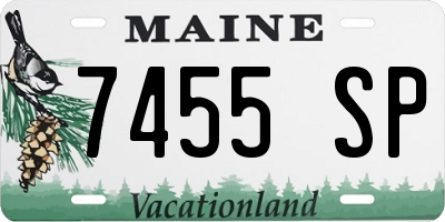 ME license plate 7455SP