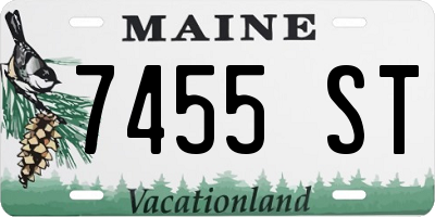 ME license plate 7455ST