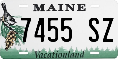 ME license plate 7455SZ
