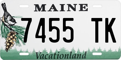 ME license plate 7455TK