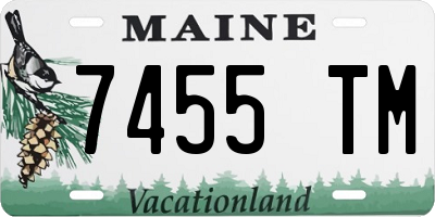 ME license plate 7455TM