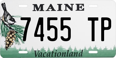 ME license plate 7455TP