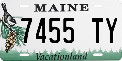 ME license plate 7455TY