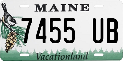 ME license plate 7455UB