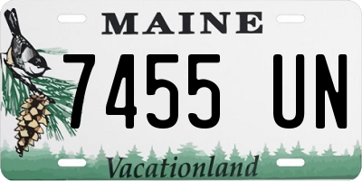 ME license plate 7455UN