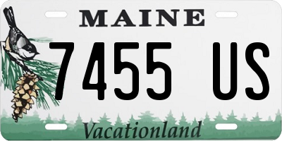 ME license plate 7455US