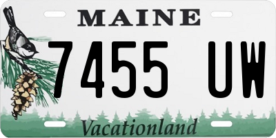 ME license plate 7455UW