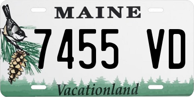 ME license plate 7455VD