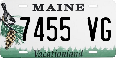 ME license plate 7455VG