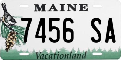 ME license plate 7456SA