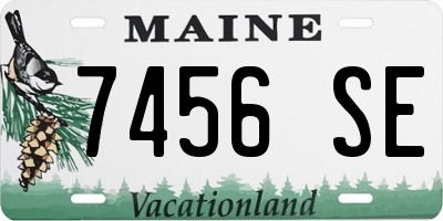 ME license plate 7456SE