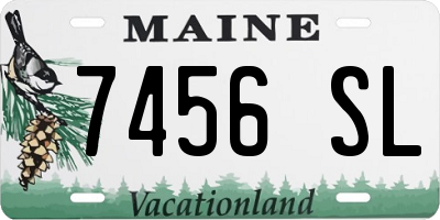 ME license plate 7456SL