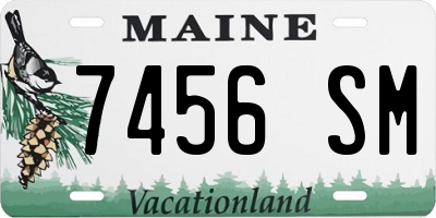 ME license plate 7456SM