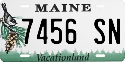 ME license plate 7456SN