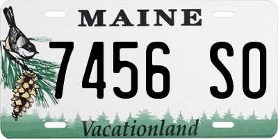 ME license plate 7456SO