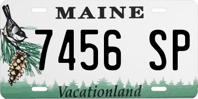 ME license plate 7456SP