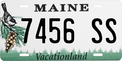 ME license plate 7456SS