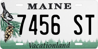 ME license plate 7456ST