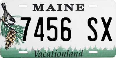 ME license plate 7456SX