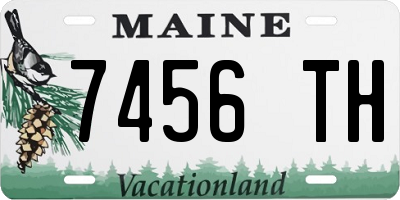 ME license plate 7456TH